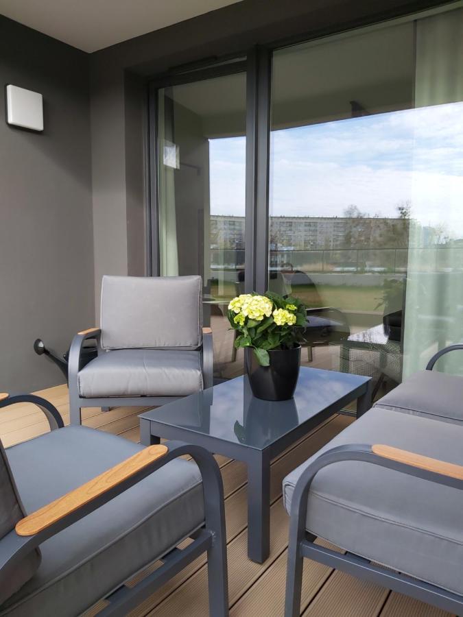 Apartament 150 Zaspa Vvita Z Prywatnym Ogrodem I Tarasem Gdansk Bagian luar foto