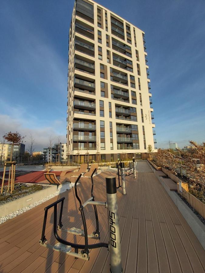 Apartament 150 Zaspa Vvita Z Prywatnym Ogrodem I Tarasem Gdansk Bagian luar foto