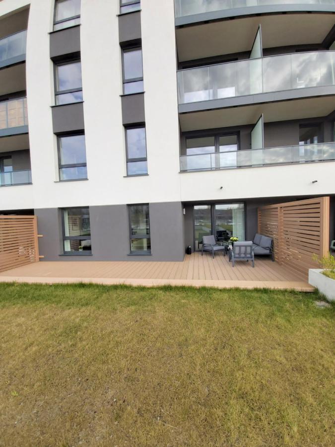 Apartament 150 Zaspa Vvita Z Prywatnym Ogrodem I Tarasem Gdansk Bagian luar foto